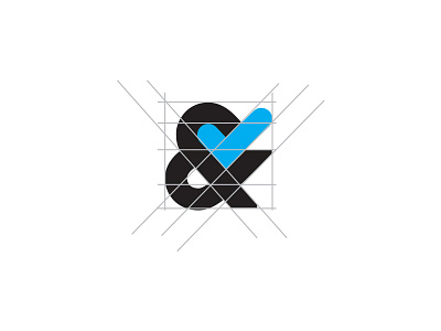 Ampersand Checkmark Geometry ampersand checkmark construct construction geometry inspections logo materials testing typography