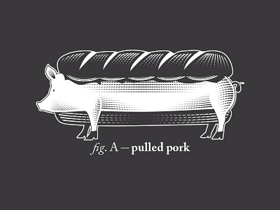 Pulled Pork battle born food illustration nevada pig pork pulled pork reno truck