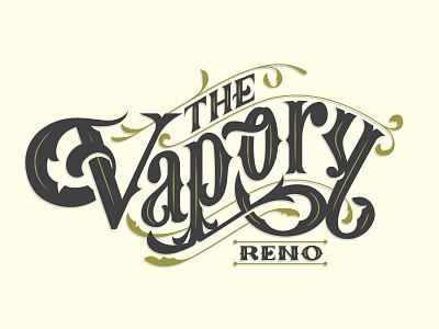 Vapory Draft 1 cigarette e cig electronic filigree handlettering laxalt lettering mciver nevada reno typography