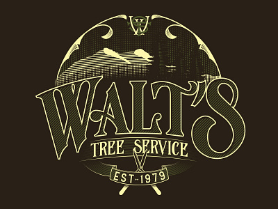 Walts Tree Service Typography