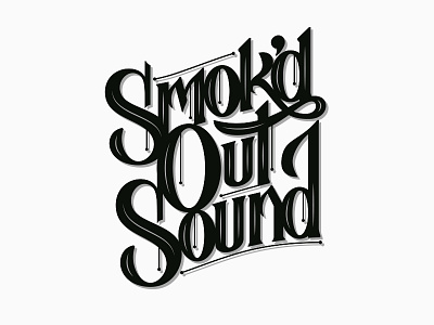 Smok'd Out Sound artist hiphop laxalt lettering music nevada reno smoked sound type typography