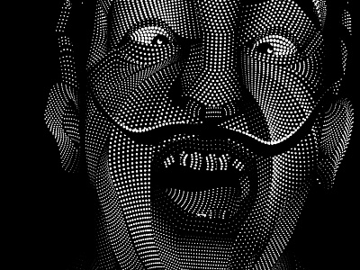 Salvador Dali dali depth dots experimental illustration laxalt linework nevada portrait reno