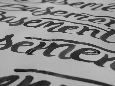 The Basement Type Concepts basement branding brush handtype lettering nevada reno script type typography