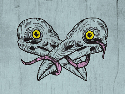 VCJ Killswitch Engage Illustration - Raven Worms engage illustration ink killswitch laxalt linework music nevada reno skull snake vcj