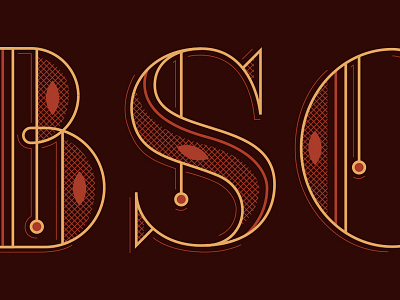 BSC laxaltandmciver lettering linework nevada ornate reno typography