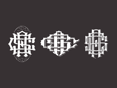 ACS Monograms acs handlettering laxalt lettering linework monogram nevada reno traditional typography