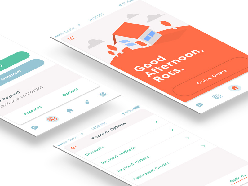 Insurance UI by Peter Francis Laxalt for Commence Studio on Dribbble