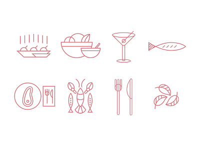 Restaurant Icons appetizers feast fish food icon lobster meat nevada reno restaurant salad vegetarian