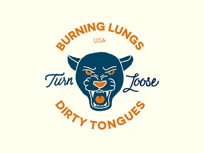 Burning Lungs Dirty Tongues biking chill day dream lifestyle lungs mountain bike panther sports tongues typography