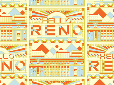 Hello Reno Full architecture delongchamps hello illustration sun linework nevada office post reno