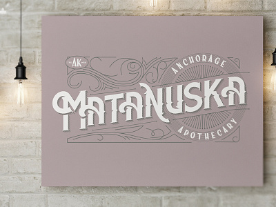 Matanuska v3 alaska apothecary handtype lettering marijuana matanuska nevada reno victorian