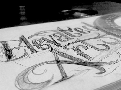 Elevated Art Process elevated handlettering lettering monogram nevada reno tattoo tattooing typography victorian