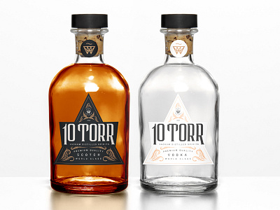 10 Torr Packaging bottle brooklyn distillery filigree lettering new york city science scotch torr vodka whipple