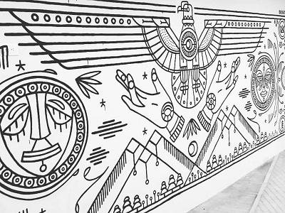 Bogota Mural bogota brooklyn brush colombia condor linework mural native nevada new york city paint reno