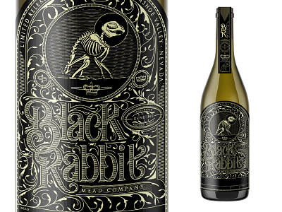 Black Rabbit Mead Co. alcohol black brooklyn company filigree liquor mead nevada new york city rabbit reno skeleton