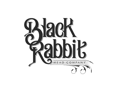 Black Rabbit Mead Co. - Type Exploration alcohol black brooklyn company filigree liquor mead nevada new york city rabbit reno skeleton