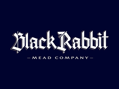 Black Rabbit Mead Co. - Type Exploration 2 alcohol black brooklyn company filigree liquor mead nevada new york city rabbit reno spooky