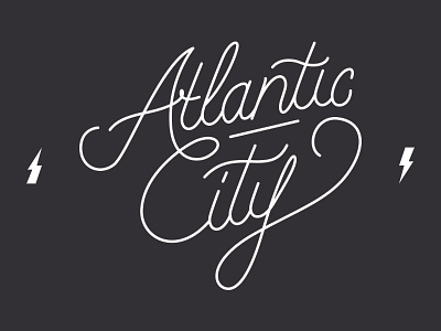 Atlantic City atlantic brooklyn city laxalt nevada new york city reno rock roll script typography