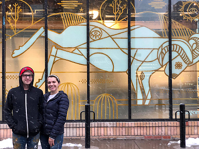 Patagonia: Defend Gold Butte bighorn brooklyn creative direction desert illustration lineart linework mural nevada nyc patagonia reno