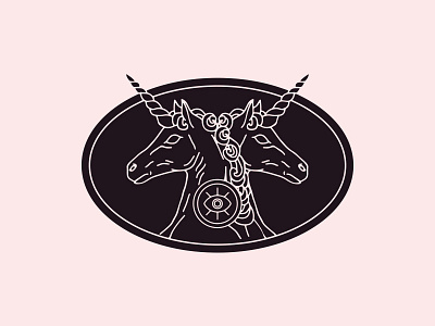 🦄Double Unicorn bar brooklyn laxalt lineart linework myth nevada nyc reno tavern unicorn