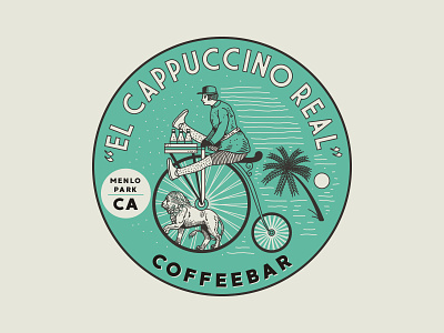 El Cappucino Real bikes branding brooklyn california coffee identity illustration menlo nevada nyc park reno