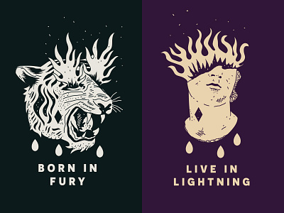 Born in Fury 🔥 Live in Lightning branding brooklyn illustration linework moment nevada nyc reno ski snake snow tiger