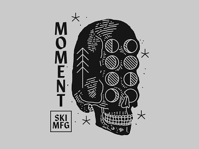 Moment Skis - Moonskull brooklyn illustration moment moon moons nevada new york city nyc reno skiing skis skull