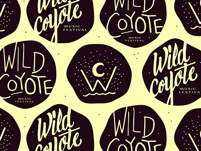 Wild Coyote Music Festival (Early Drafts) branding brooklyn illustration lettering music festival nevada new york new york city nyc reno typography