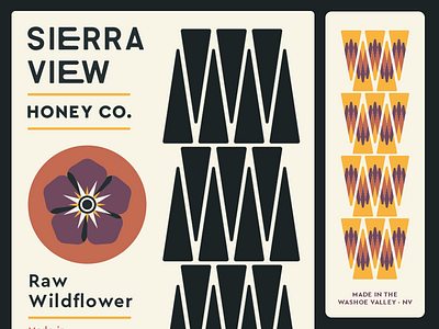 Sierra View Honey Labels bees brooklyn clean honey lettering nevada new york city organic packaging reno sierra wildflower