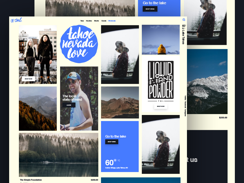 Tahoe Nevada Love Website by Peter Francis Laxalt for Commence Studio ...