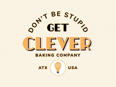 Clever Baking Co austin baking branding brooklyn clever illustration logo nevada new york city reno texas typography