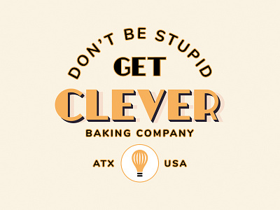 Clever Baking Co austin baking branding brooklyn clever illustration logo nevada new york city reno texas typography