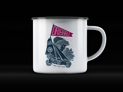 Dribbble: Turn the Tide Meet Up Mug