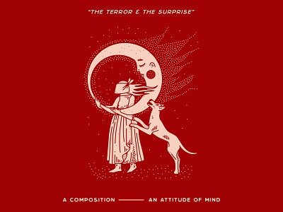 The Terror & The Surprise branding brooklyn dog ep fire flame illustration laxalt lettering linework moon music nevada new york city nyc record reno typography warmth woman