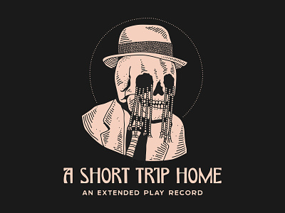 A Short Trip Home - An Extended Play Record beads branding brooklyn coffee home identity illustration laxalt lettering linework music nevada new york new york city nyc packaging record reno skull typography