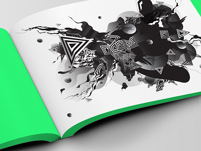 Nike WAS Book abstract artist series artwork black white book bw illustration illustrator nike photoshop world cup