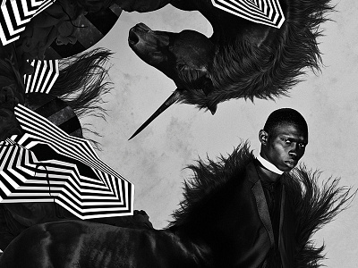 Black unicorns abstract adobe illustrator adobe photoshop art artwork canvas digital art photography pos production