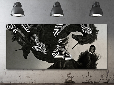 Black unicorns abstract adobe art artwork digital art illustrator photoshop