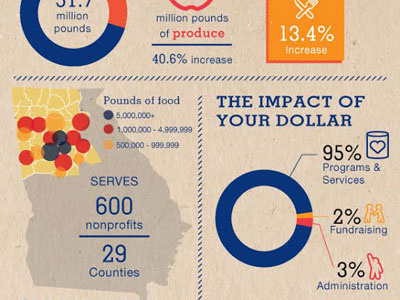 Atlanta Community Foodbank Infographic illustration infographic