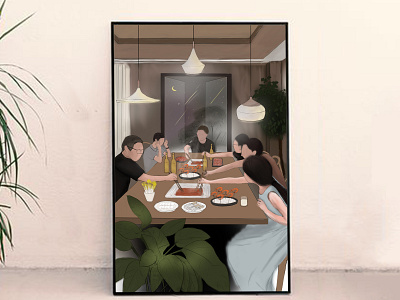 I like hot pot colleague company design hot pot illustration light plants