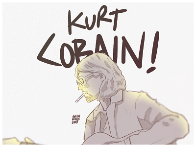 Kurt Cobain galihwind illustration illustrator nirvana potrait smell like teen spirit