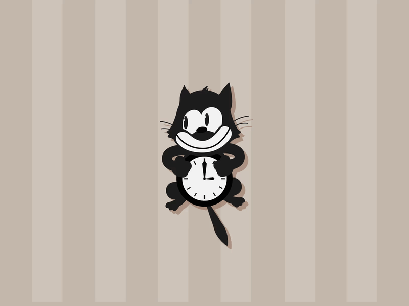 Cat Clock Animation ae after effects animation cartoon motion