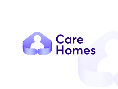 Care Homes logo mark brand identity branding agency gradient logo logo design logo design branding logo marks logodesign logos moden visuals