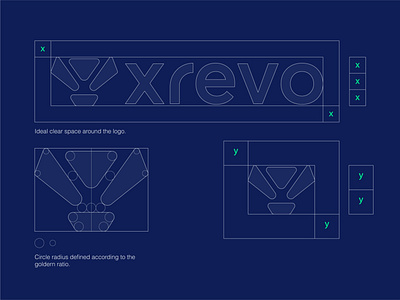 Xrevo Logo mark structure abstract brand identity brand identity design branding branding design geometry golden ratio illustrator logo logo design logo designs logo mark logo marks minimal modern structure