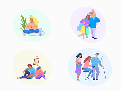 Plumm health brand illustrations