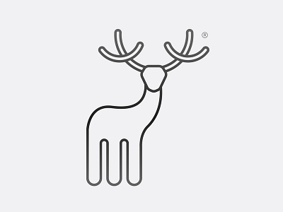 Deer + fork 2d abstract adobe art branding deer design flat fork graphic illustration illustrator logo logomark mark minimal modern rebound redesign symbol