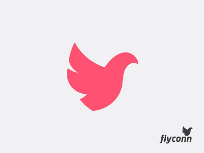 Flyconn - Logo design 2d abstract adobe bird branding conference contest design drones flat fly illustrator kites logo logomark minimal modern