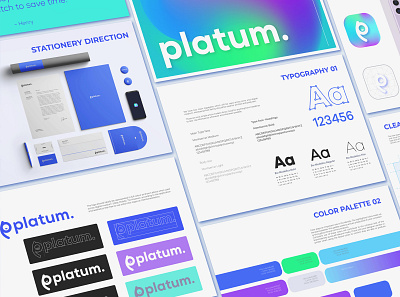 Platum brand guide book brand guide branding digital logo modern