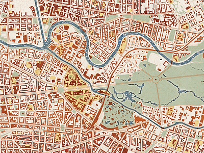 Berlin Map cartography graphic design map map design
