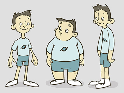 Spacecamp Boys Group One character design illustration